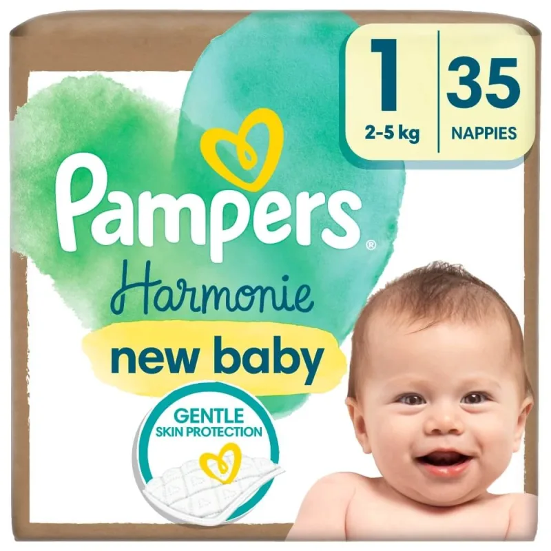 Pampers Harmonie, scutece, mărimea 1, 2-5 kg, 35 buc — preț și oferte