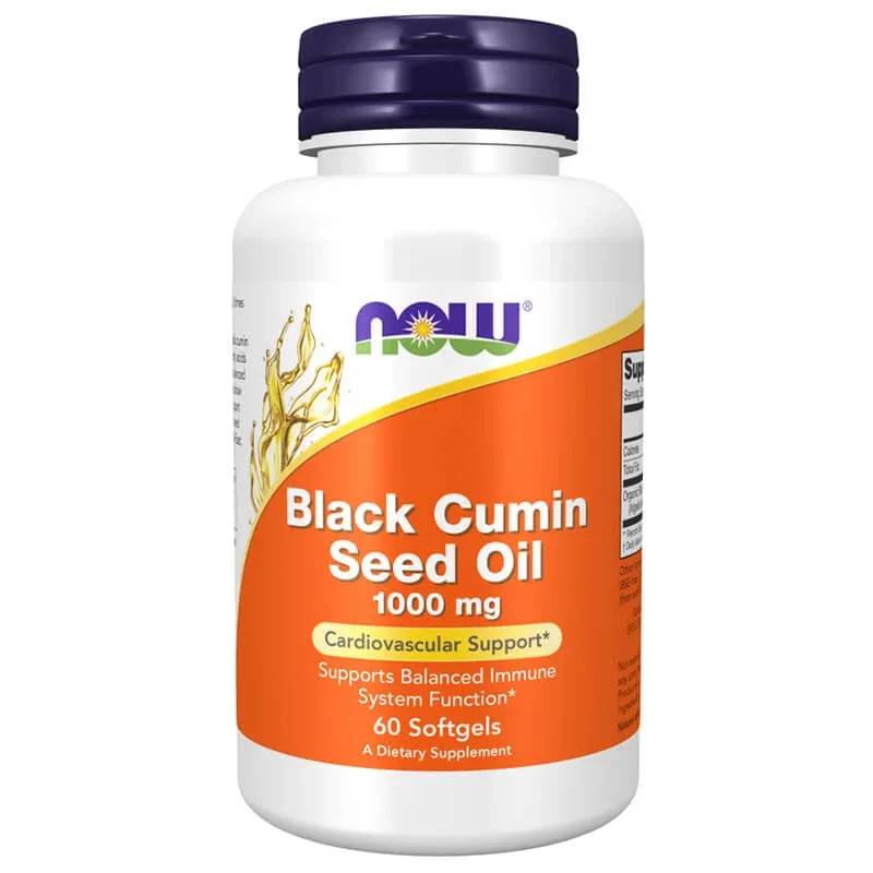 Now Foods Chimen negru, ulei de semințe de nigella 1000 mg, 60 capsule — preț și oferte
