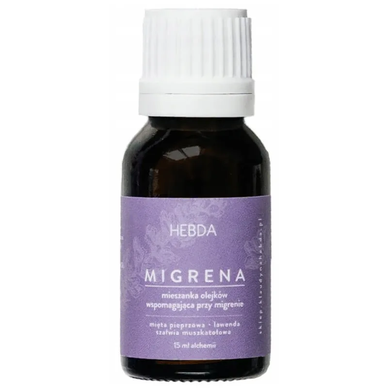 Hebda, amestec de uleiuri esențiale pentru migrene, 15 ml — preț și oferte