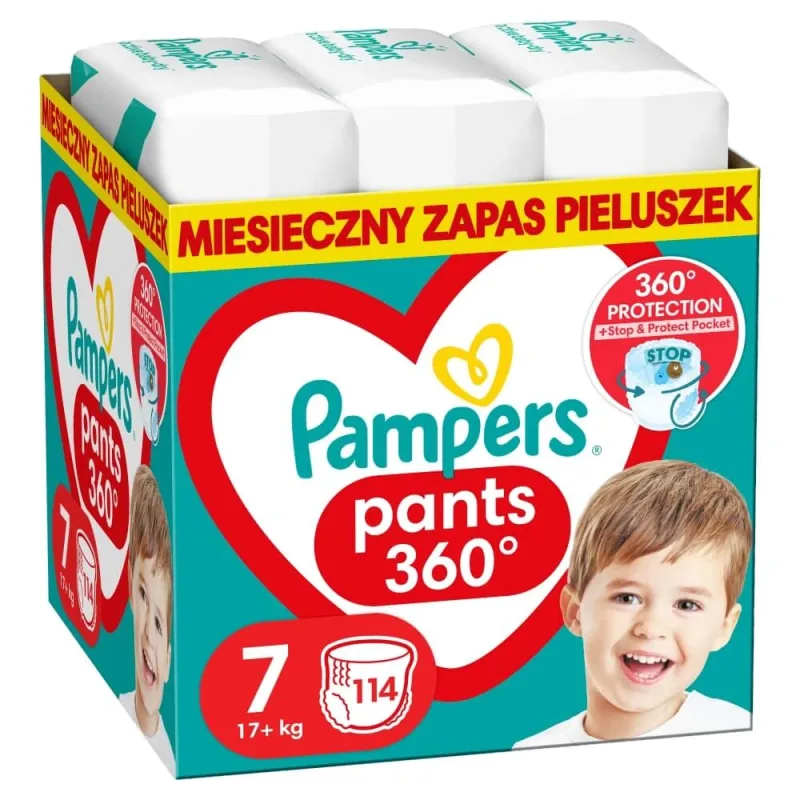 Scutece Pampers Pants, scutece-chiloți, mărimea 7, 15 kg+, 114 bucăți, Pampers — preț și oferte