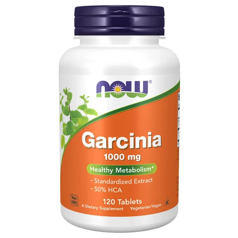 Now Foods Garcinia 1000 mg, tamarind Malabar, 120 comprimate vegane — preț și oferte