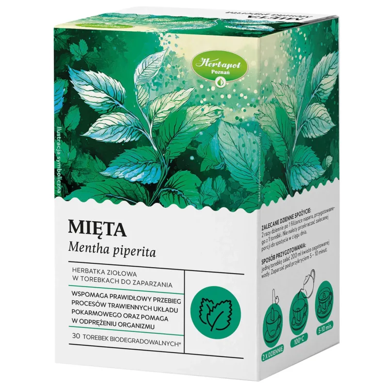 Herbapol Mentă, ceai de plante, 30 pliculețe biodegradabile — preț și oferte