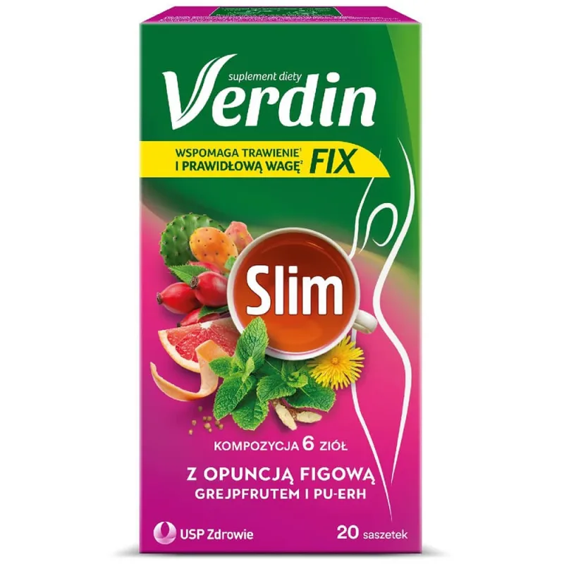 Verdin Fix Slim, 20 pliculețe — preț și oferte