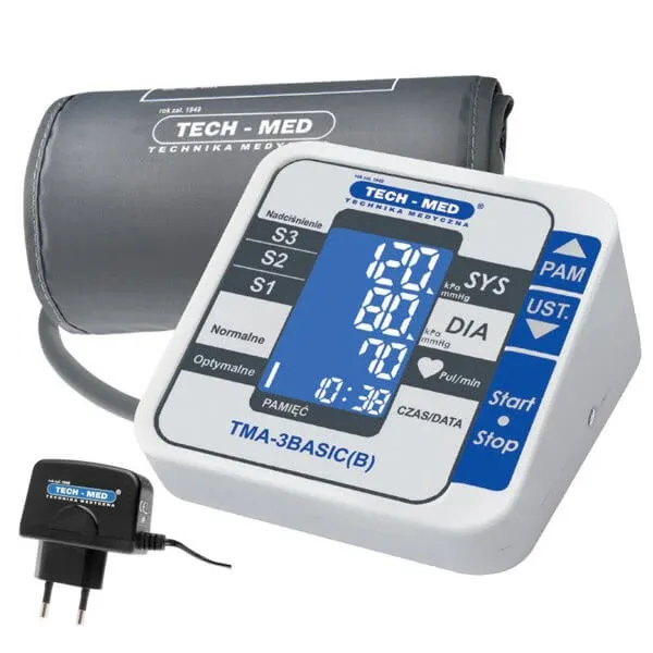 Tech-Med TMA-3 Basic (B), tensiometru automat pentru brațul superior cu sursă de alimentare — preț și oferte