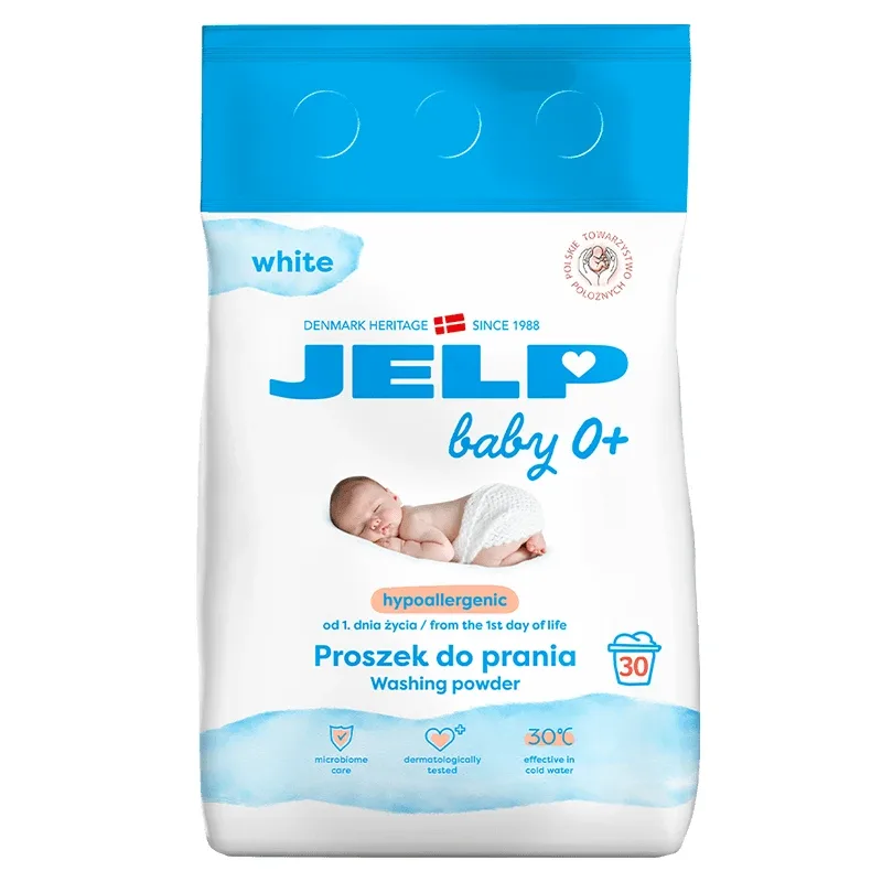 Jelp 0+, praf de spălat hipoalergenic, alb, 2.25 kg — preț și oferte