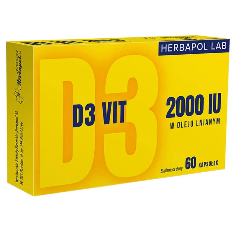 Herbapol Lab D3 Vit 2000 UI, 60 capsule — preț și oferte