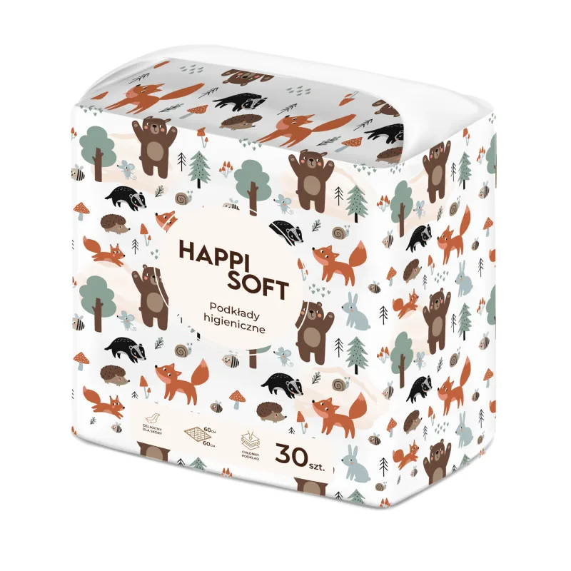 Happi Soft, tampoane de igienă pentru bebeluși, 60 x 60 cm, 30 bucăți — preț și oferte