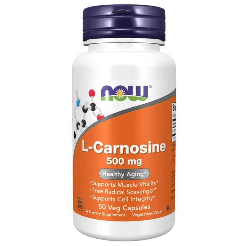 Now Foods L-Carnosine, L-Carnosine 500 mg, 50 capsule — preț și oferte