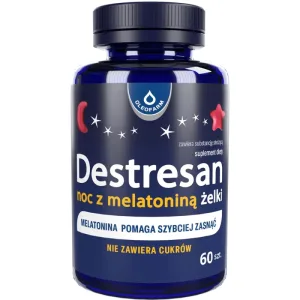 Destresan Night cu jeleu de melatonină, aromă de cireșe, 60 bucăți