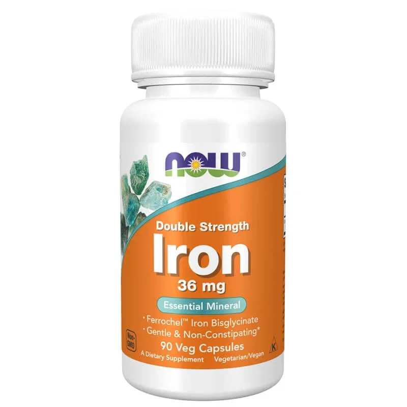 Now Foods Fier, fier 36 mg, 90 capsule — preț și oferte
