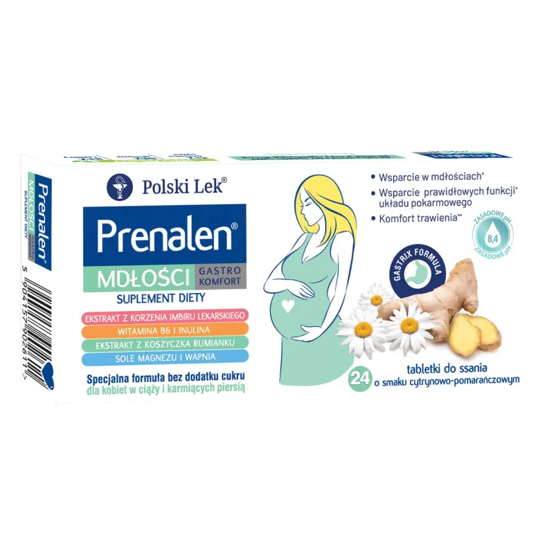 Prenalen Nausea Gastro Comfort, aromă de lămâie-portocalie, 24 pastile — preț și oferte