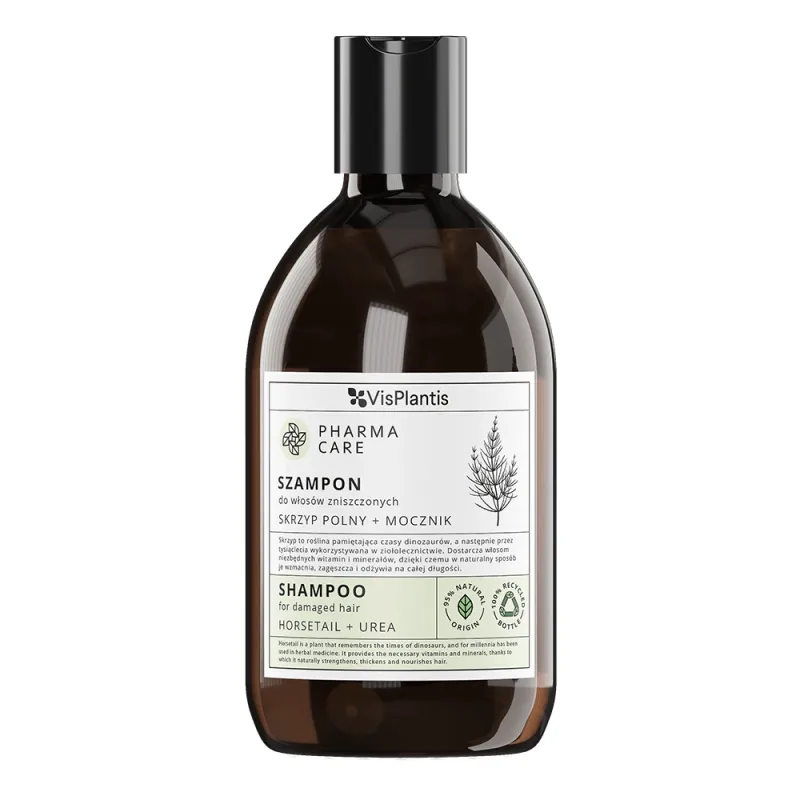 Vis Plantis Pharma Care, șampon pentru păr deteriorat, câmp coada calului + uree, 500 ml — preț și oferte