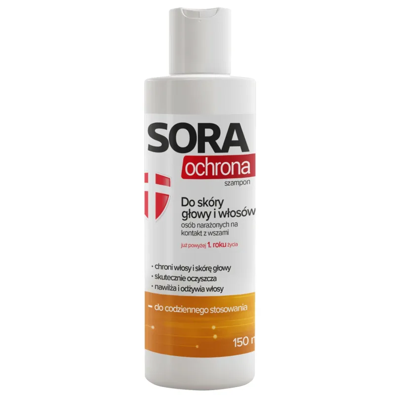 Sora Protection, șampon pentru scalp și păr, pentru persoanele expuse la păduchi, 150 ml — preț și oferte