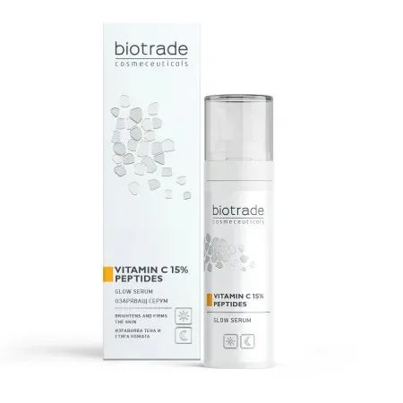 Ser iluminator cu vitamina C 15% si peptide, 30 ml, Biotrade — preț și oferte