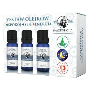 Set N-Active Oil Calm & Sleep & Energy, uleiuri esențiale naturale, 3 x 10 ml