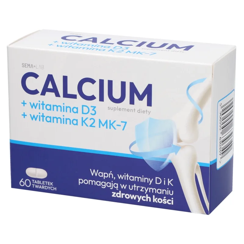 SEMA Lab Calciu + vitamina D3 + vitamina K2 MK-7, 60 comprimate tari — preț și oferte