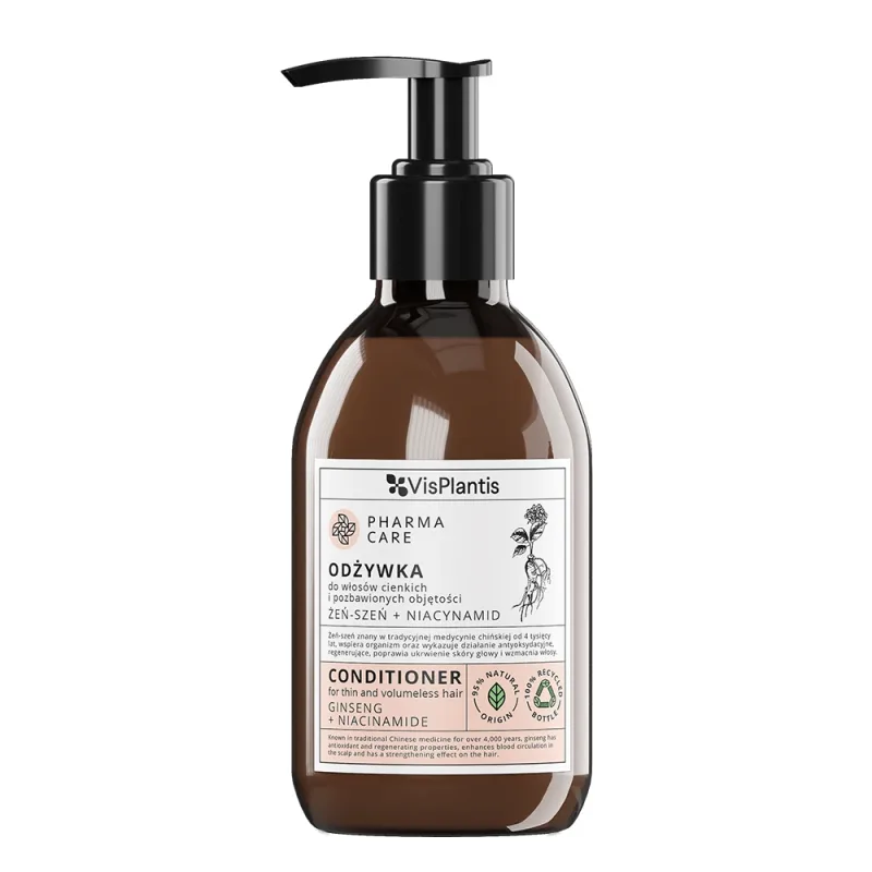 Vis Plantis Pharma Care, balsam pentru păr fin, ginseng + niacinamidă, 300 ml — preț și oferte