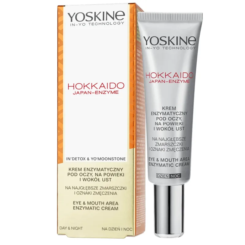 Yoskine Hokkaido Japan-Enzyme, cremă enzimatică pentru ochi, pleoape și în jurul gurii, 15 ml. — preț și oferte