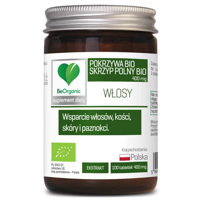 BeOrganic Horsetail Bio + Urzică Bio 400 mg, 100 comprimate — preț și oferte