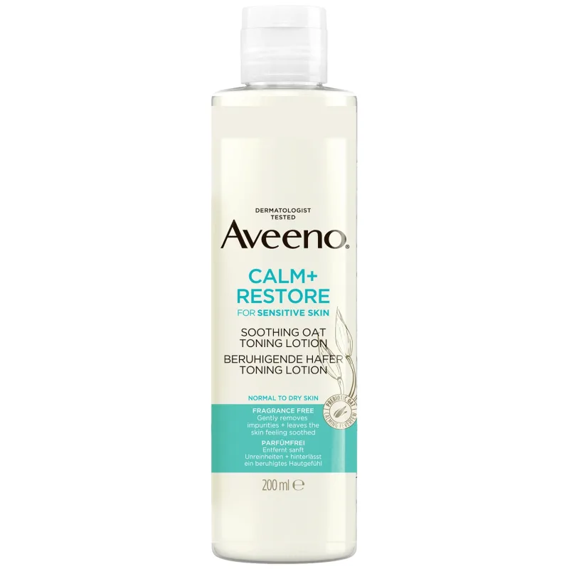 Aveeno Calm+ Restore, toner calmant cu fulgi de ovăz, 200 ml — preț și oferte