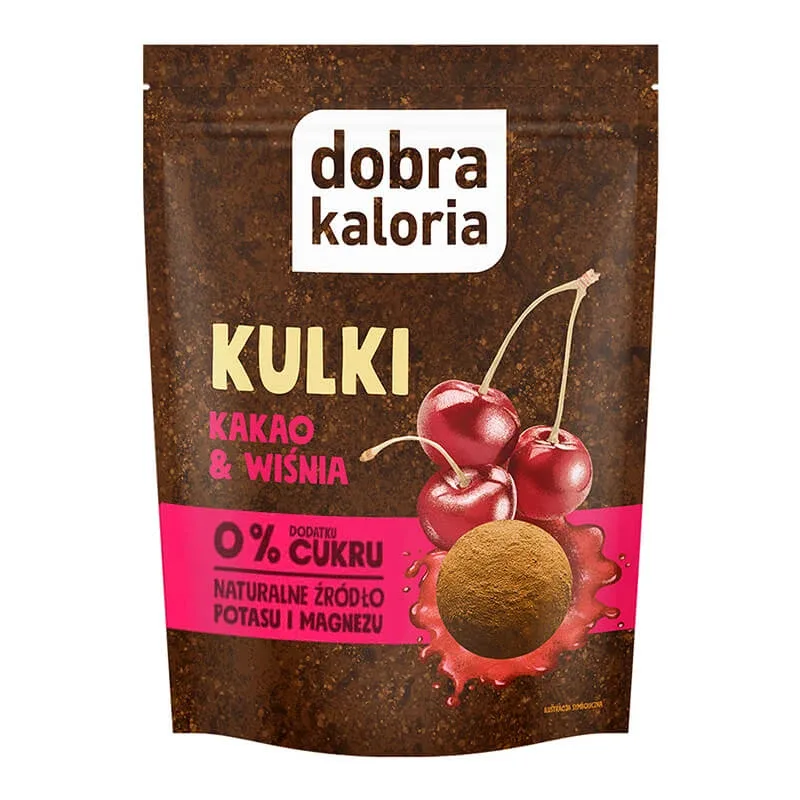 Good Kaloria Balls, cacao și cireșe, fără zahăr adăugat, 58 g — preț și oferte