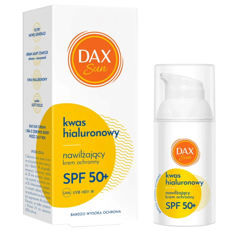 Dax Sun, protecție solară hidratantă cu acid hialuronic, SPF 50+, 30 ml — preț și oferte