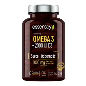 Essensey Omega 3 + 2000 UI D3, 90 capsule