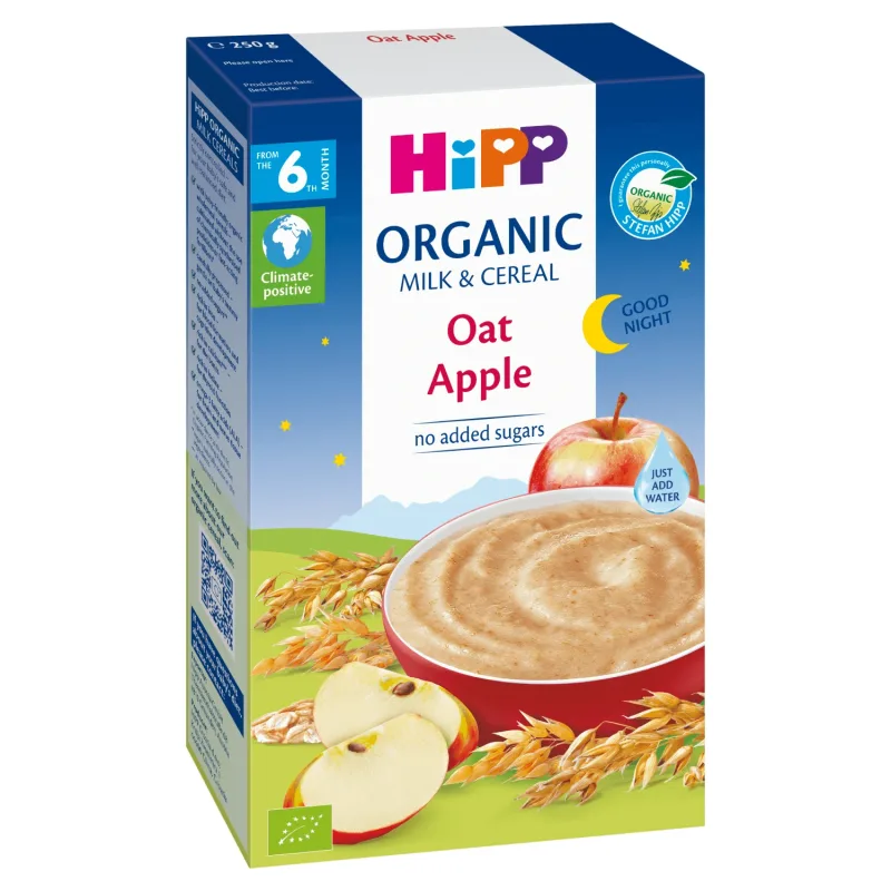 Hipp Terci de somn cu lapte și cereale, fulgi de ovăz și mere, după 6 luni, 250 g — preț și oferte