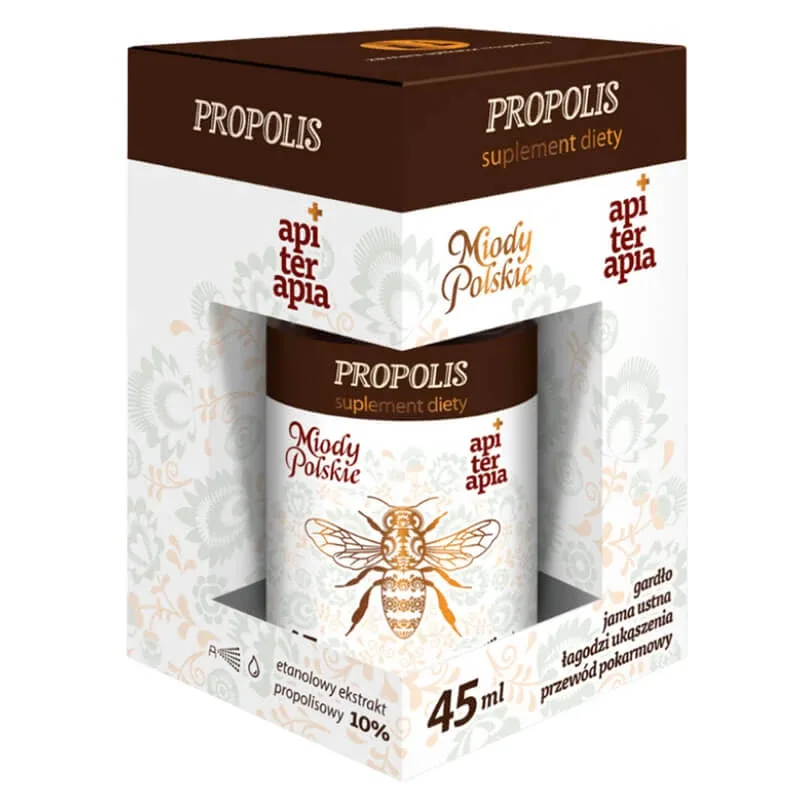 Miody Polskie Propolis, extract etanolic de propolis 10%, picături, 45 ml — preț și oferte