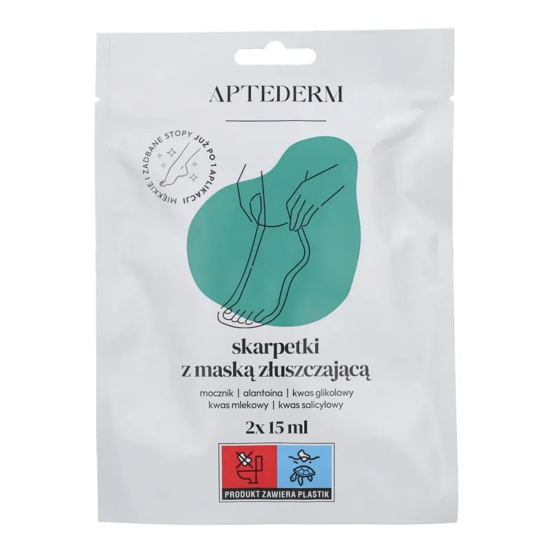 Aptederm, șosete cu mască exfoliantă, 2 bucăți — preț și oferte