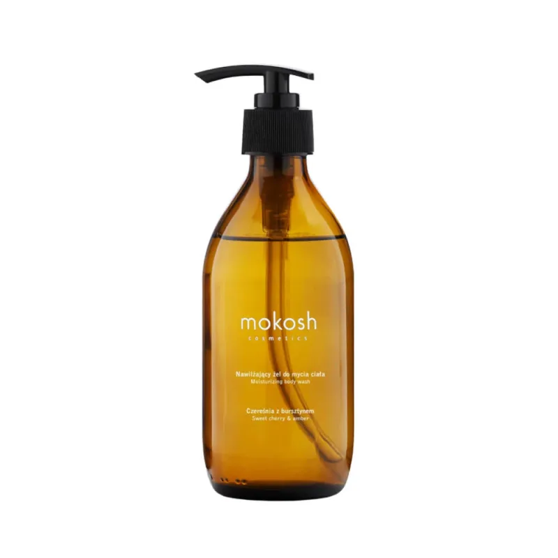 Mokosh, gel de duș hidratant pentru corp, cireșe cu chihlimbar, 300 ml — preț și oferte