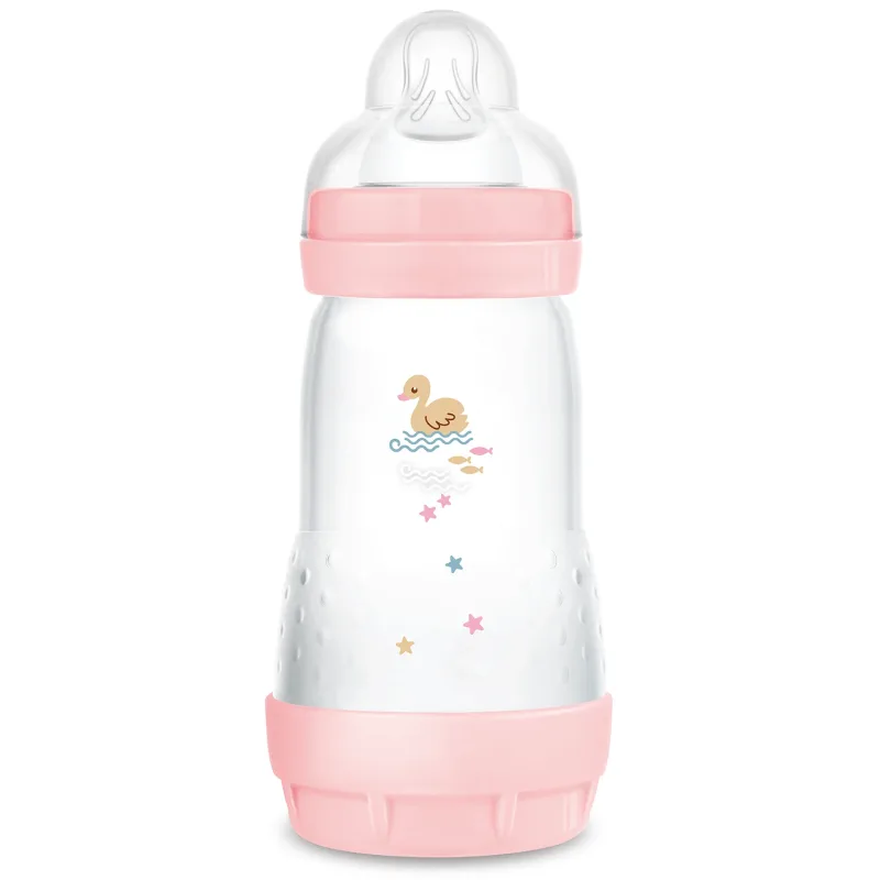 MAM Perfect Start Anti-Colic, biberon anti-colic, cu tetină din silicon, Sealife, fetiță, de la 2 luni, 260 ml — preț și oferte