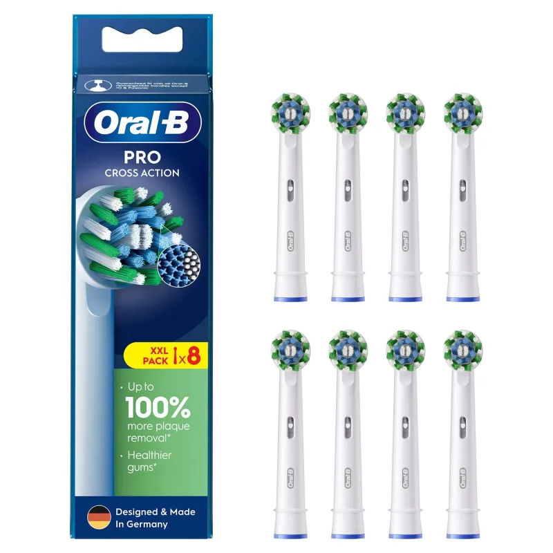 Oral-B Pro Cross Action, vârfuri de schimb pentru periuța de dinți electrică Clean Maximiser, 8 bucăți — preț și oferte