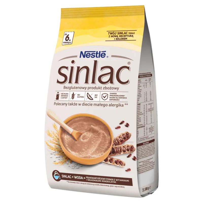 Nestle Sinlac, produs din cereale fără gluten, după 6 luni, 500 g — preț și oferte