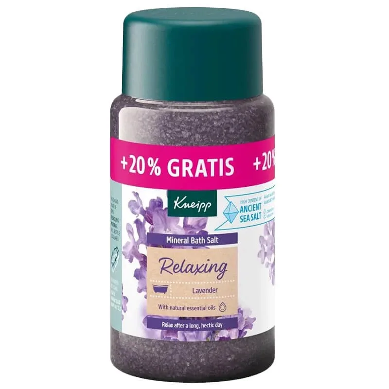 Kneipp Lavandă relaxantă, cristale de sare minerală pentru baie, 600 g — preț și oferte