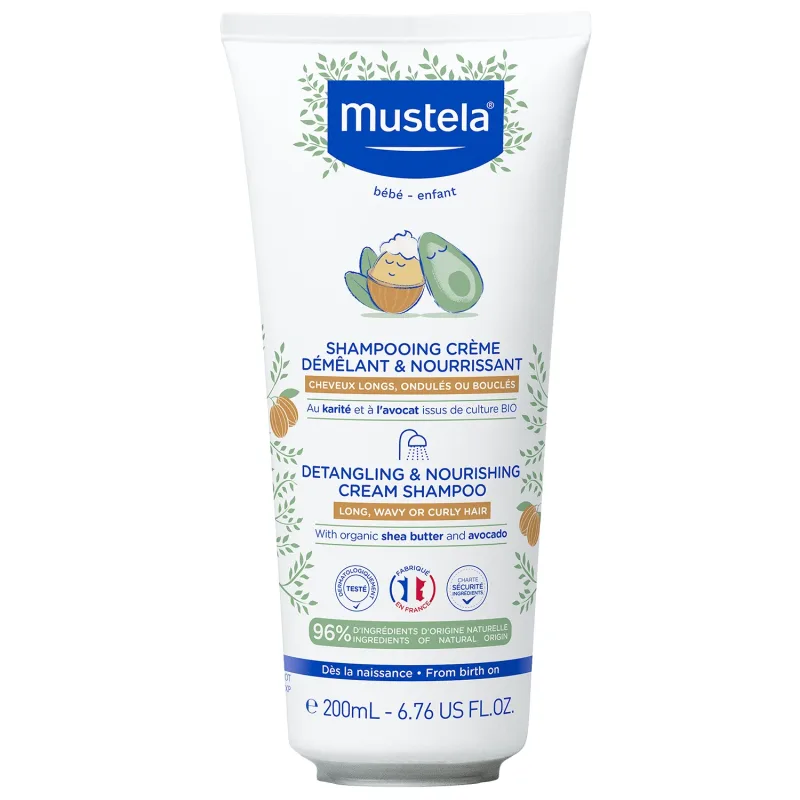Mustela, șampon hrănitor pentru o descurcare ușoară, păr lung, creț, ondulat, din ziua 1, 200 ml — preț și oferte