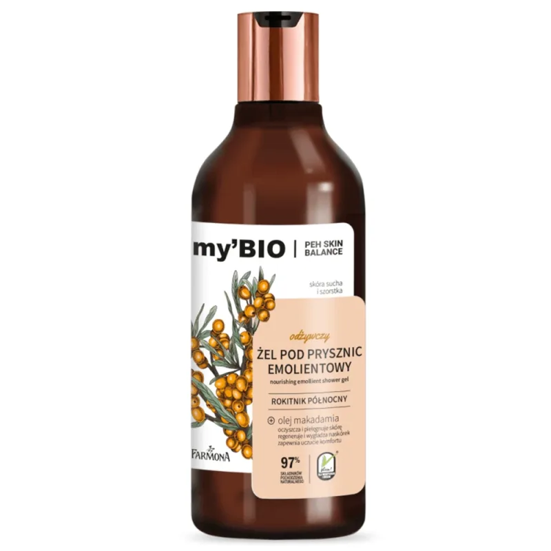 Farmona myBIO Gel de duș hrănitor, emolient, cătină de mare nordică, 500 ml — preț și oferte