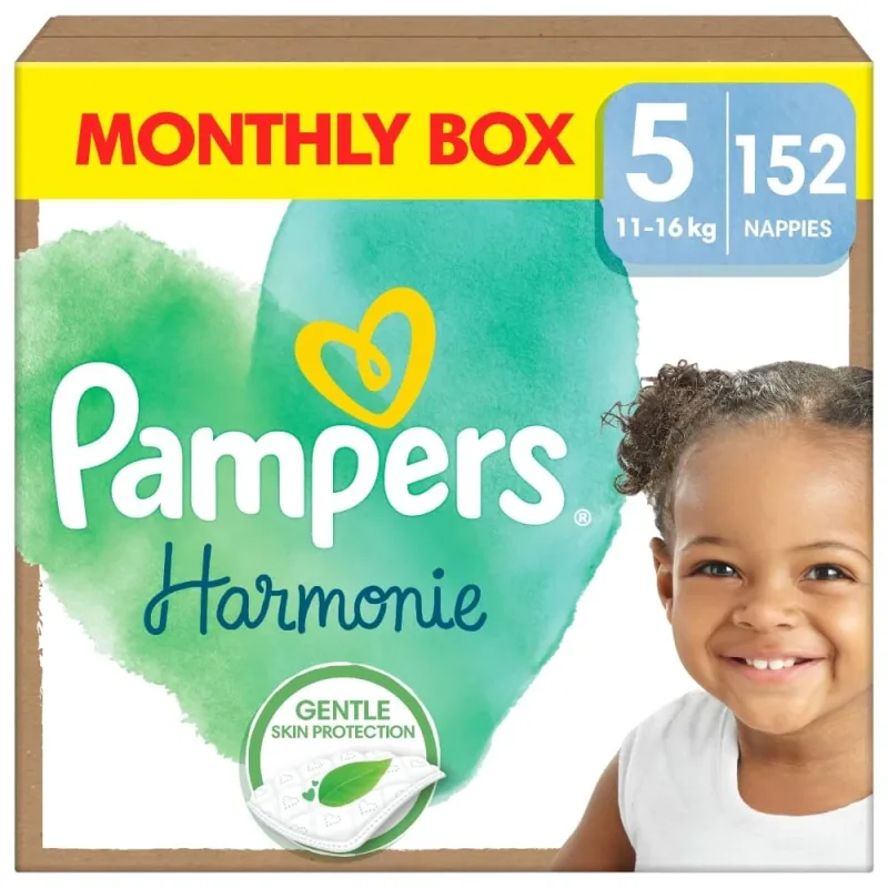 Pampers Harmonie, scutece, mărimea 5, 11-16 kg, 152 bucăți — preț și oferte