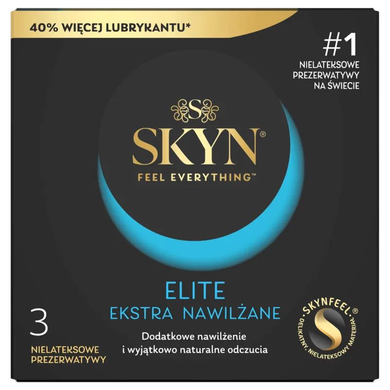 Unimil Skyn Elite Extra Lubricated, prezervative non-latex, extra umezite, 3 bucăți — preț și oferte