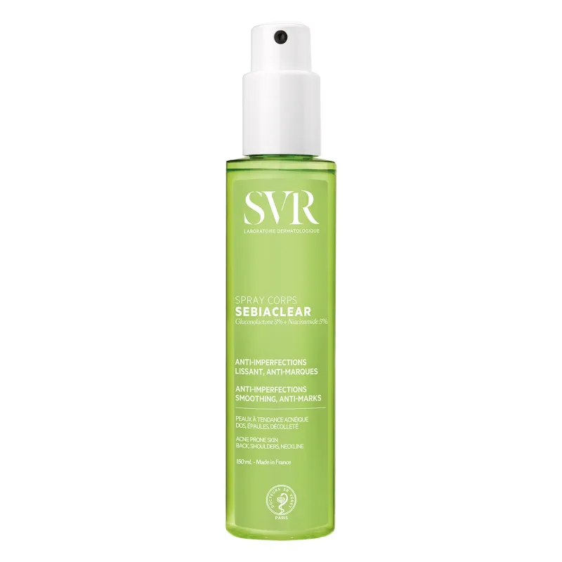 SVR Sebiaclear Spray Corps, spray de corp pentru reducerea imperfecțiunilor și a petelor, 150 ml SVR LABORATORIES — preț și oferte