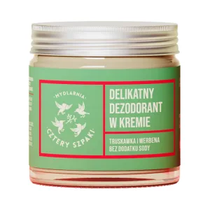 Cztery Szpaki, deodorant delicat în cremă, căpșuni și verbena, 60 ml