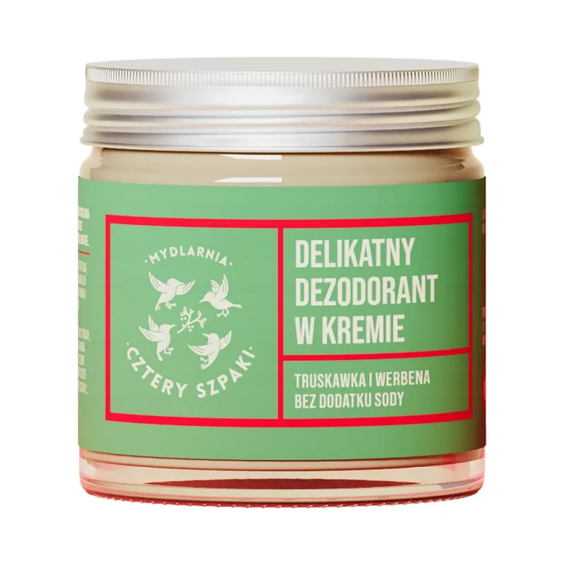 Cztery Szpaki, deodorant delicat în cremă, căpșuni și verbena, 60 ml — preț și oferte