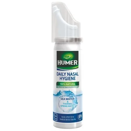 Spray nazal Humer cu apa termala 50ml – Igiena zilnica pentru sugari, copii si adulti — preț și oferte