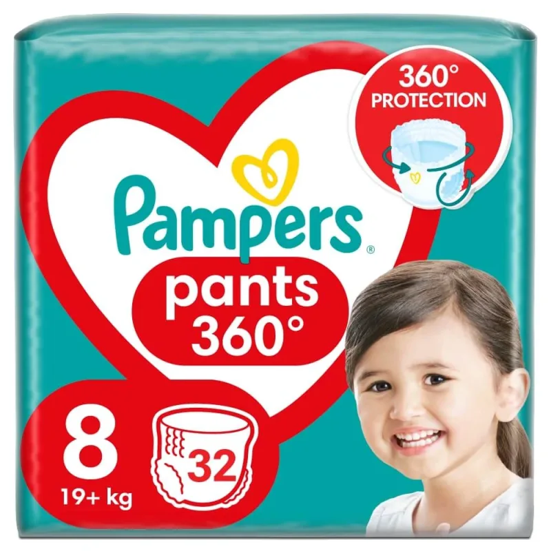 Scutece Pampers Pants, mărimea 8, 19 kg+, 32 bucăți, Pampers — preț și oferte