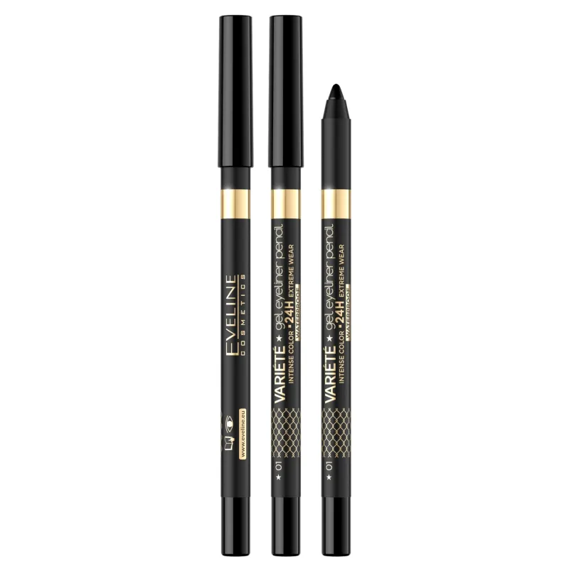 Eveline Cosmetics Variete, eyeliner gel, rezistent la apă, nr. 01 negru, 1 buc — preț și oferte