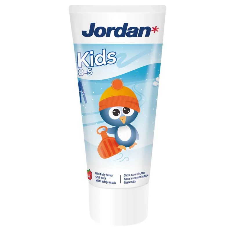 Jordan Kids, pastă de dinți pentru copii, cu fluor, fructe, 0-5 ani, 50 ml — preț și oferte