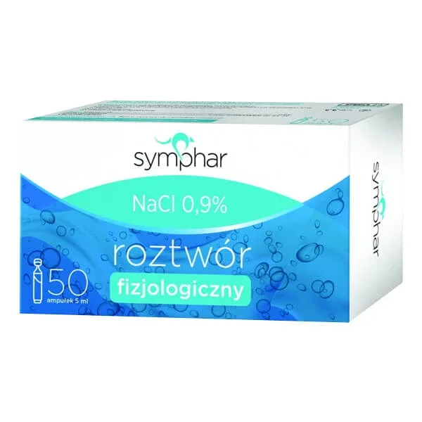 Symphar, soluție fiziologică NaCl 0,9%, fiole, 50 x 5 ml AMBALAJ DEFECTAT — preț și oferte