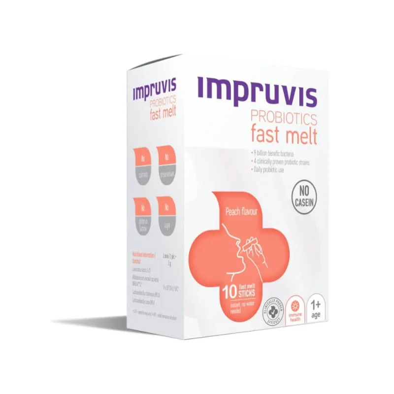 Impruvis Fast Melt cu aroma de piersica, 10 plicuri, Pharma Brands — preț și oferte