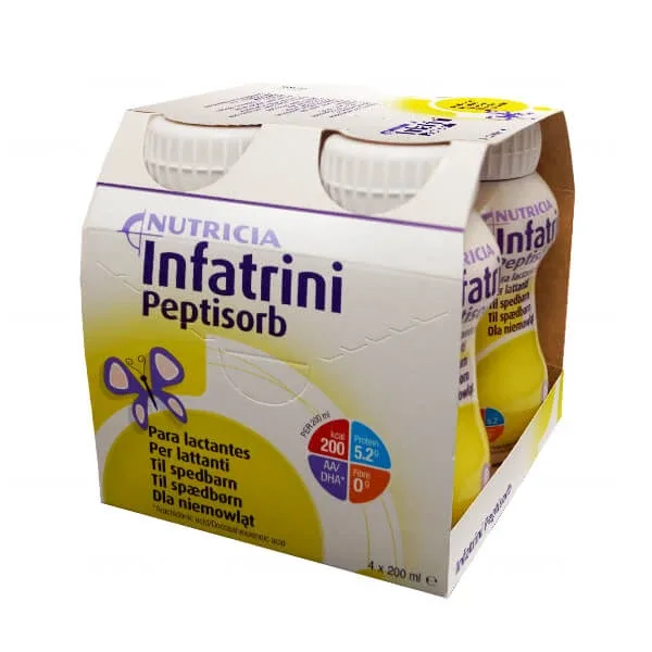 Preparat nutritiv pentru bebeluși de la naștere și copii Infatrini Peptisorb, 4 x 200 ml, Nutricia — preț și oferte