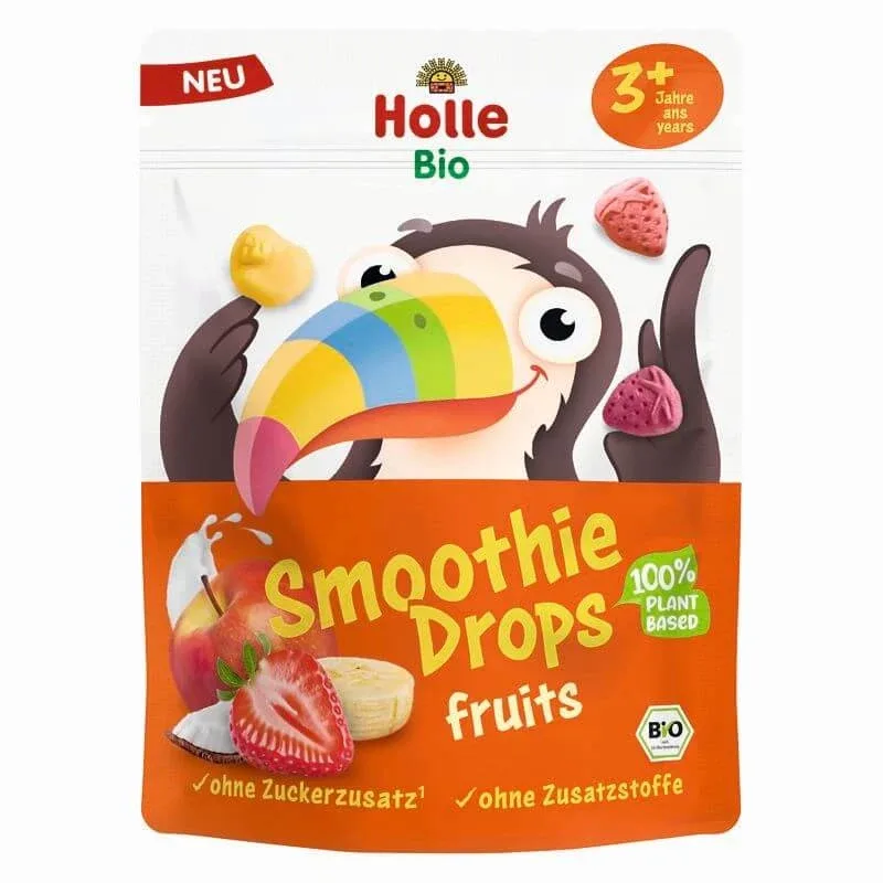 Gustare Bio din fructe Smoothie Drops, +3 ani, 15 g, Holle Holle Baby — preț și oferte